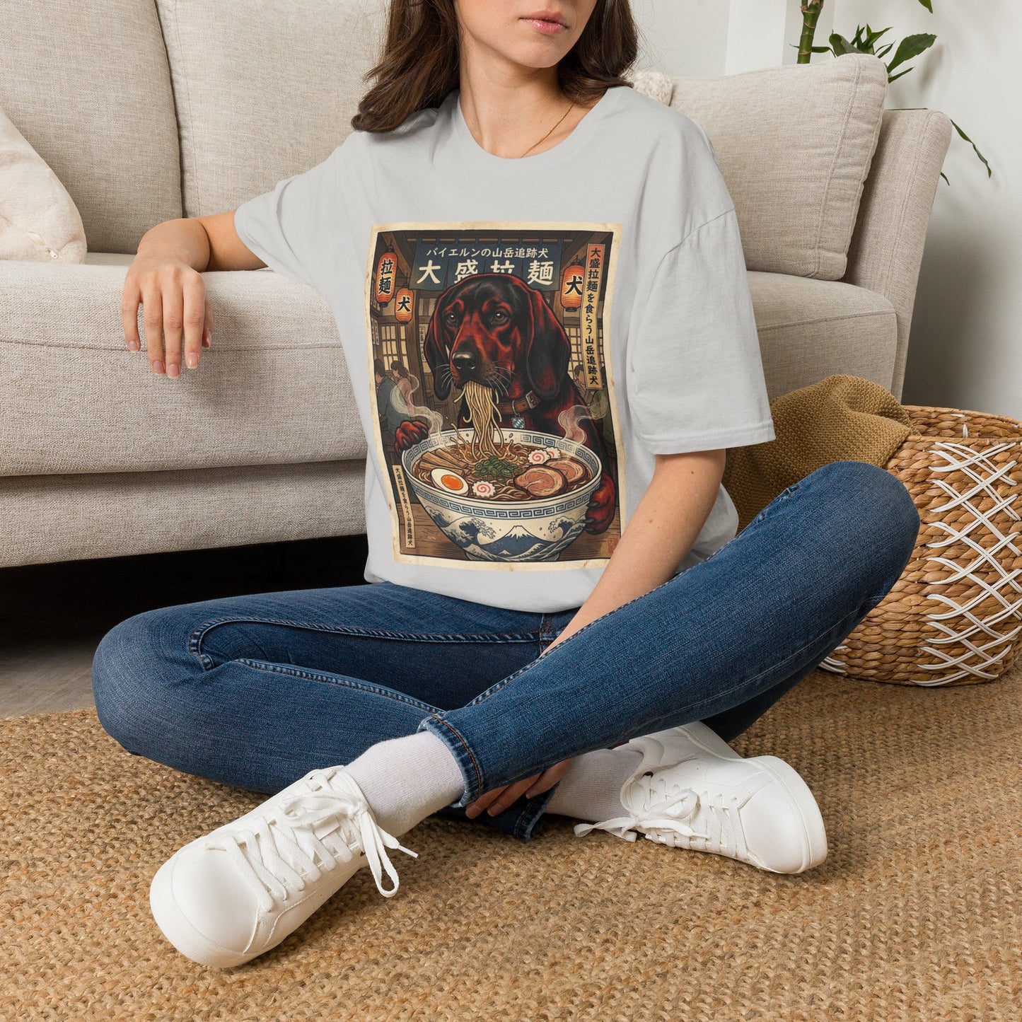 Bavarian Mountain Scent Hound Ramen Dog T-Shirt