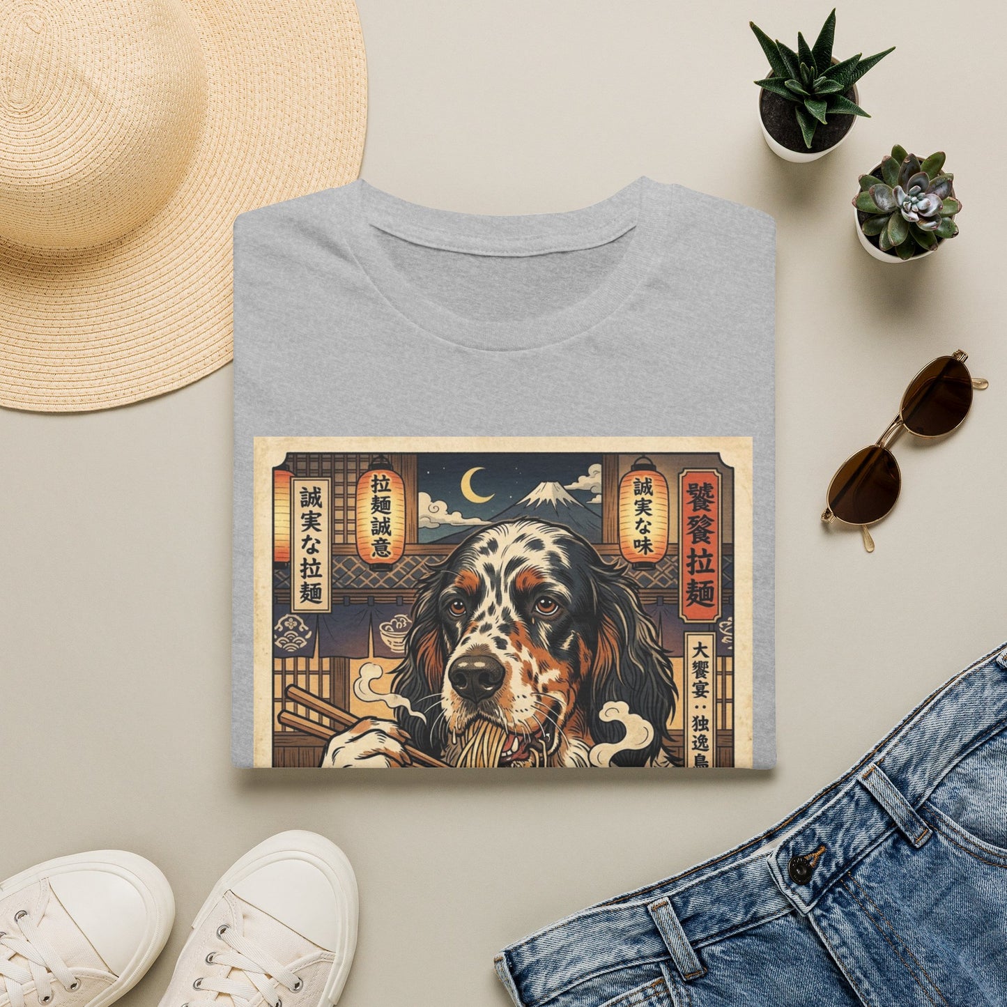 English Setter Ramen Art T-Shirt