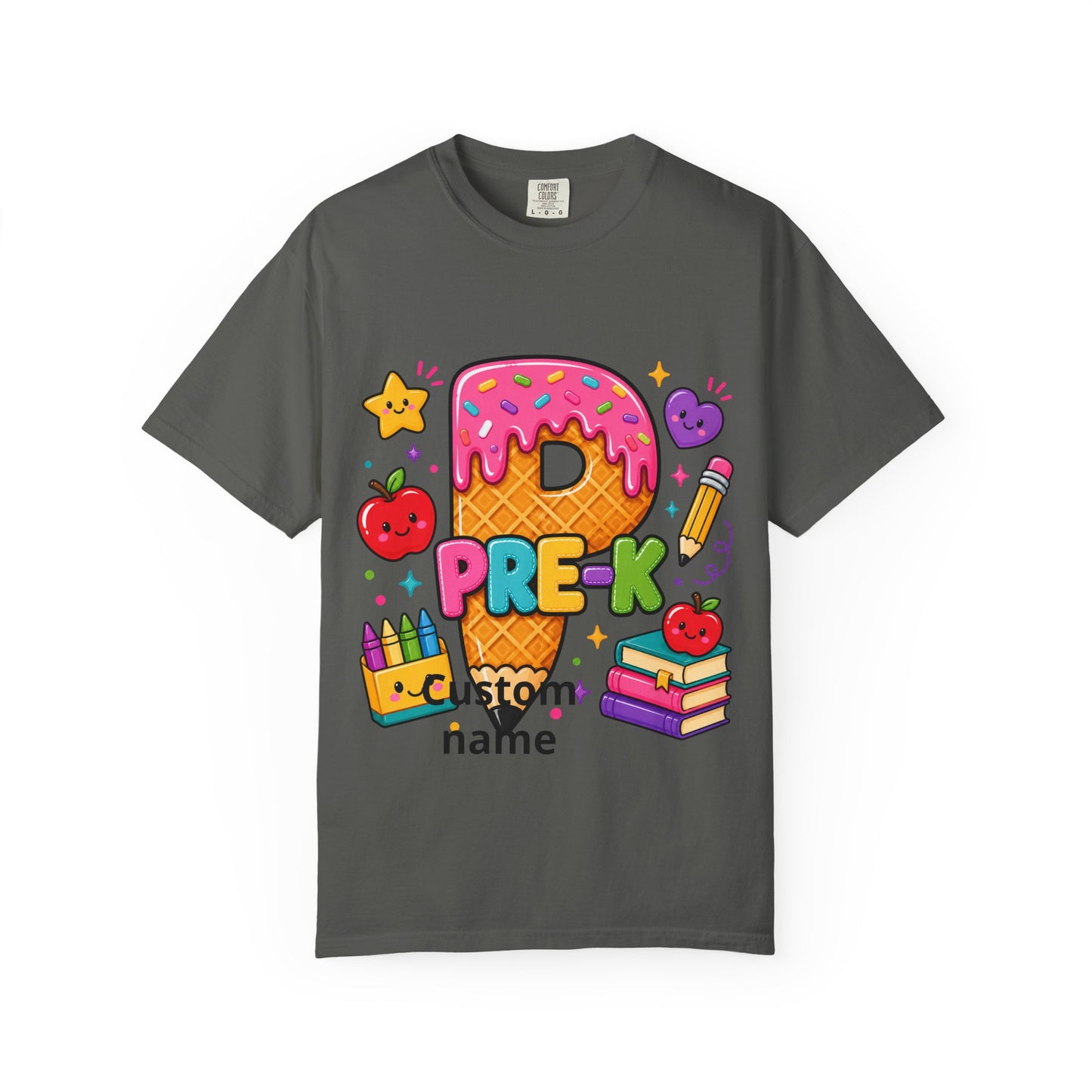Pre-K Donut Ice Cream Cone Graphic T-Shirt | Preschool Teacher Shirt