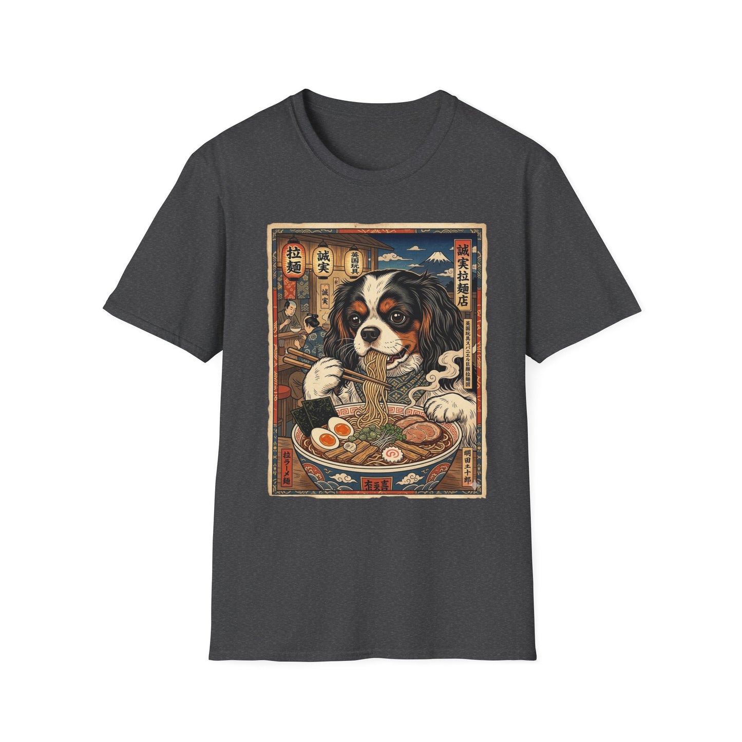 English Toy Spaniel Ramen Tee — Cute Dog Graphic T‑Shirt