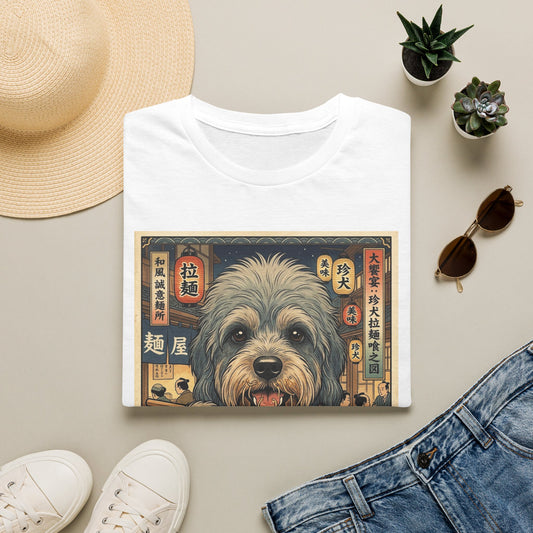 Dandie Dinmont Terrier Dog Ramen T-Shirt — Cute Pup Eating Ramen Vintage Japanese Art Tee