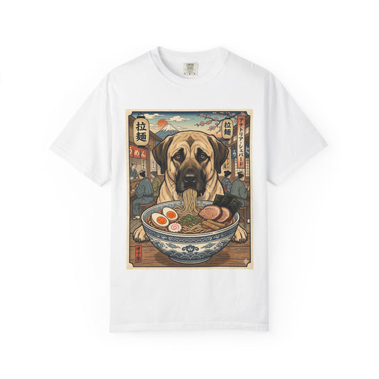 Anatolian Shepherd Ramen Bowl T-Shirt | Dog Noodle Illustration