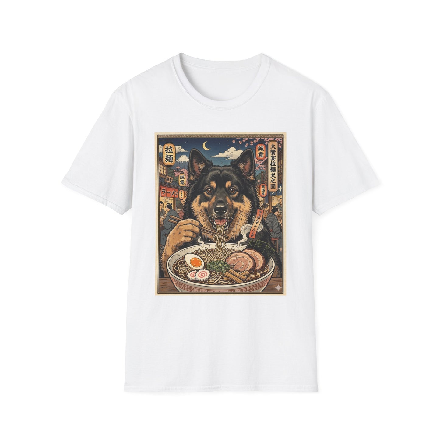 Ramen Night Lapponian Herder T-Shirt — Japanese Street Art Dog Tee