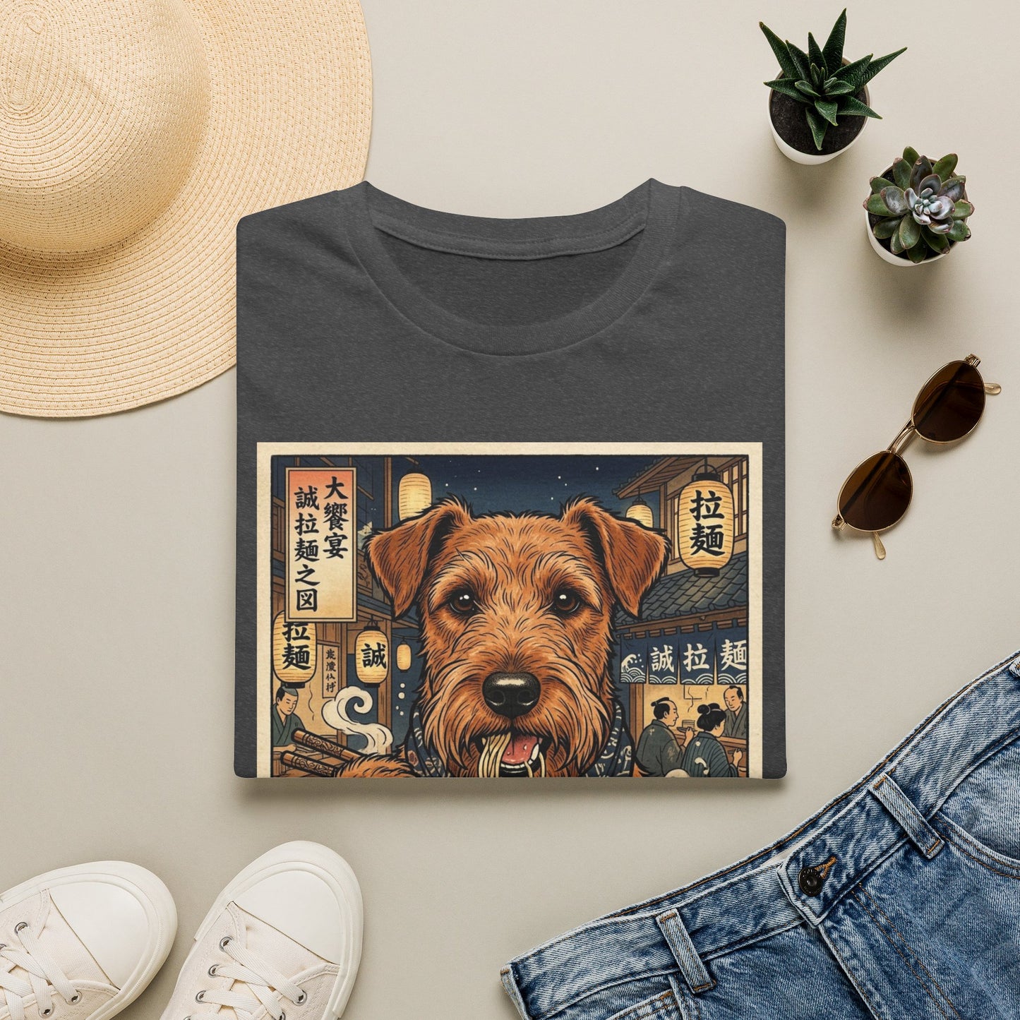 Dog Ramen T-Shirt — Cute Lakeland Terrier in Ramen Shop Graphic Tee